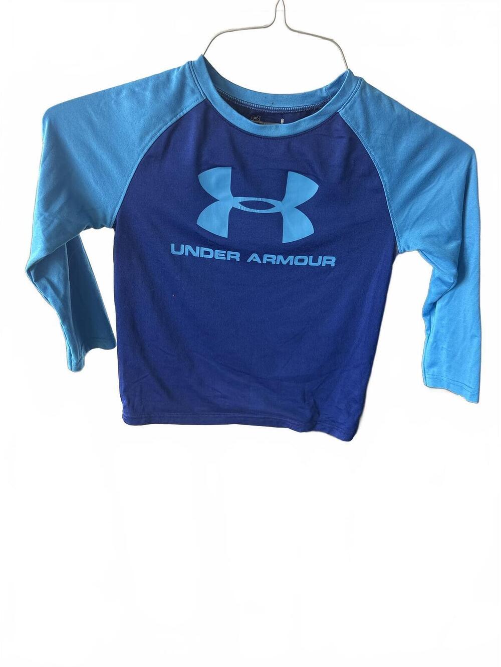 Under Armour Boys Long Sleeve Athletic Shirt Blue Light Blue Size 5 Kids